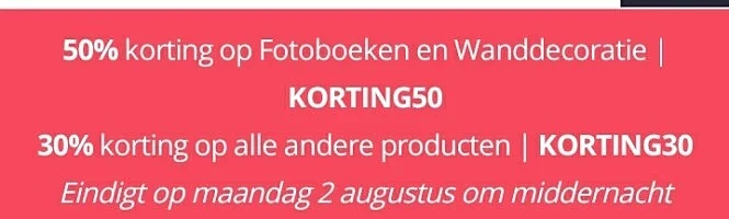Nu bij photobox 50% korting op fotoboeken en...