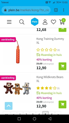 Bij Plein.be nu korting tot 40% op geselectee...
