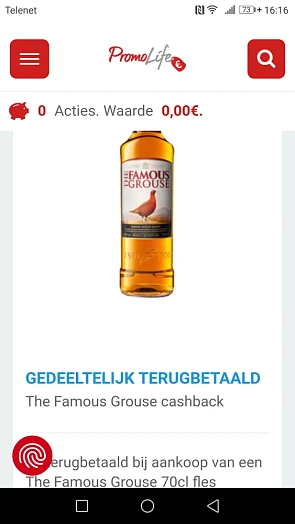 €5 terugbetaald bij aankoop van een The Famou...