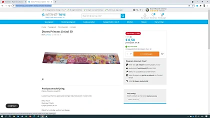 Disney Princess 3d liniaal, normaal 4.95 nu s...