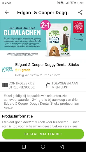 2+1 gratis dental sticks v Edgard & Cooper te...