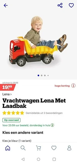 Leuk koopje, speelgoed truck, van 1-8 jaar 😀...