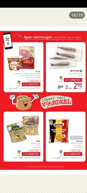 Leuke 1+1 acties in de spar van 15/7 t.e.m 28...