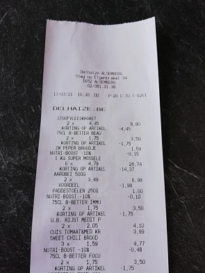 Wij eten mosselen vanavond. In Delhaize 1+1 g...