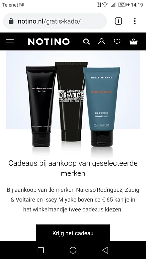 Bij aankoop van de merken Narciso Rodriguez,...