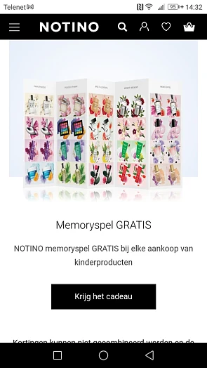NOTINO memoryspel GRATIS bij elke aankoop v k...