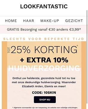 Huidverzorging bij Douglas extra 10% op de 25...