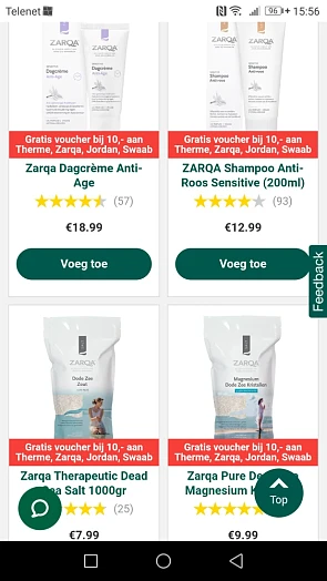 Gratis voucher twv €29,95 bij 10€ aan product...