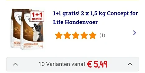 Nu bij bitiba 1+1 gratis op deze concept for...