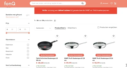 Bij fonq krijg je momenteel bij een selectie...