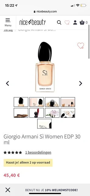 Armani Si parfume 30 ml bij Nice Beauty €45,4...