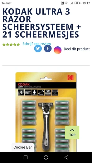 -25% op Kodak ultra 3 razor scheetsysteem. h...