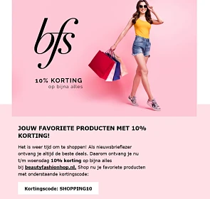 Bij beautyfashionshop.nl krijg je met de code...