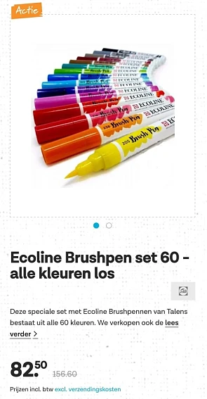 Ecoline Talens Brushpen set 60 - alle kleuren...