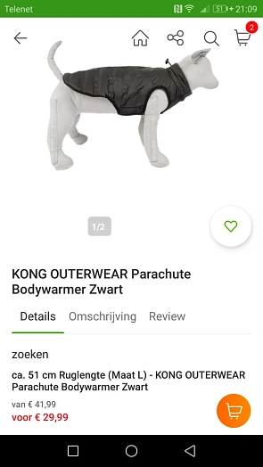 -30% op Kong outerwear bodywarmer: nu 29,99€...