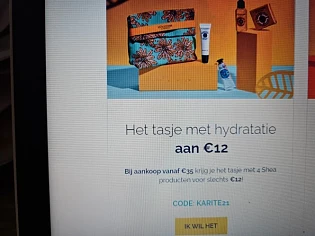 Bij aankoop vanaf 35€ krijg je een tasje met...
