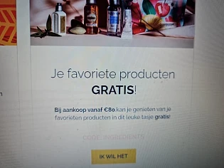Bij aankoop vanaf 80€ kan je genieten van je...