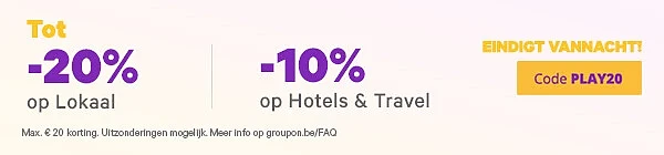 -20% op Lokaal en -10% op Hotels & Travel 1...