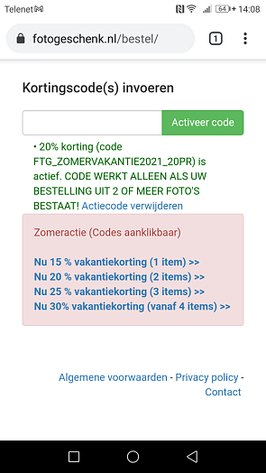 20% korting. DE CODE WERKT ALLEEN ALS UW BEST...
