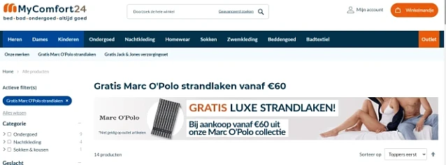 Bij MyComfort24 krijg je een gratis luxe stra...
