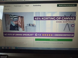 -45% op foto op canvas www.canvascompany.be