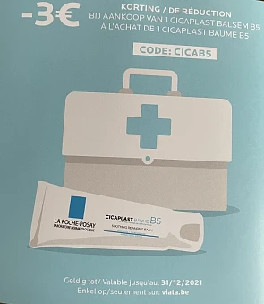 Bij aankoop van 1 CICAPLAST balsem B5 €3 kort...