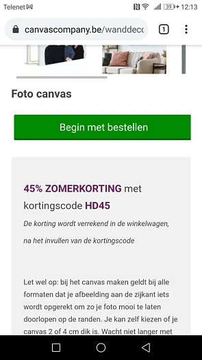 -45% op foto op canvas www.canvascompany.be