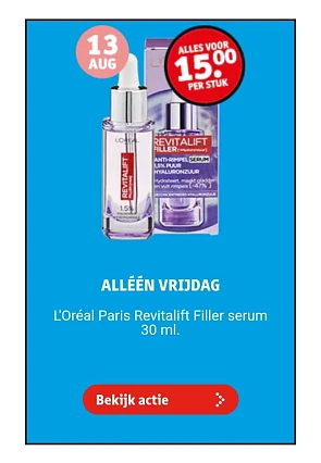 Enkel vandaag l'oreal paris revitalift filler...