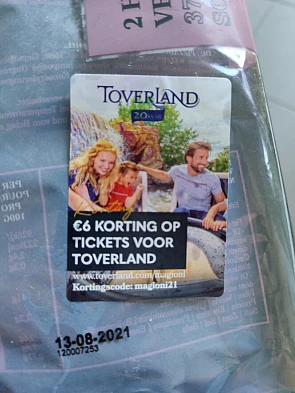 6€ kortingop tickets voor Toverland
