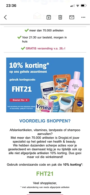 Korting van 10% op het hele assortiment bij w...