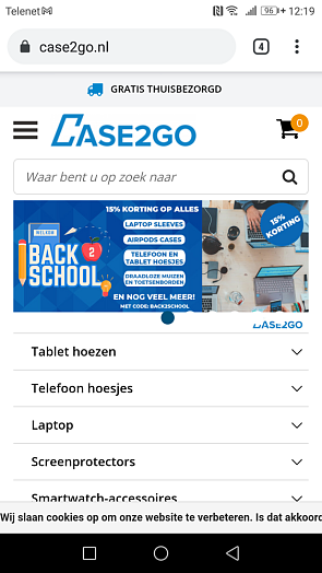 -15% op alles https://www.case2go.nl/