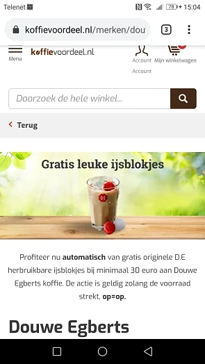 Vanaf 30€ Douwe Egberts koffie gratis herbrui...