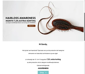 Bij haarshop.nl krijg je met de code AWARENES...
