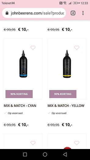 -90% korting op mix&match v John Beerens tot...