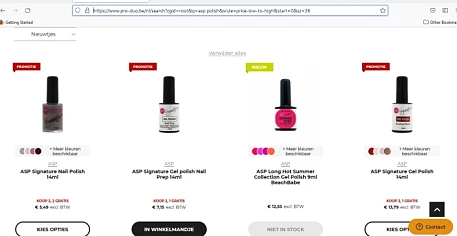 ASP signature bij Pro Duo 2+1 gratis en sommi...