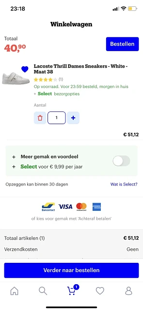Op bol.com betaal je momenteel €40 voor leren...
