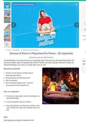 Goedkoop naar Plopsaland De Panne (Samson en...