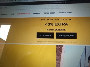 10% extra korting www.springfield.com