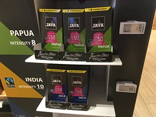 Op Java bon -50ct. Gezien bij Delhaize