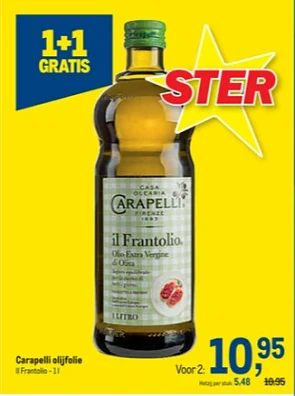 Bij Makro 25/08-07/09 carapelli olijfolie 1l...