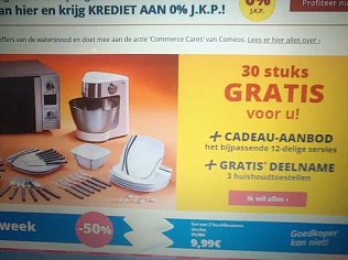 Gratis 30 stuks servies bij uw bestelling zon...