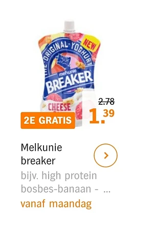Melkunie breaker 2de gratis in Albert Heijn v...