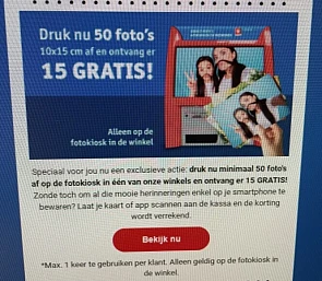 Nu bij Kruidvat, als je 50 foto’s afdrukt aan...
