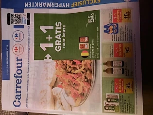 Carrefour vanaf 8/9 1 +1 gratisnop 500g varke...