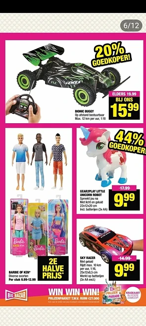 Bij big Bazar kun je t.e.m 12/9 de gear2play...