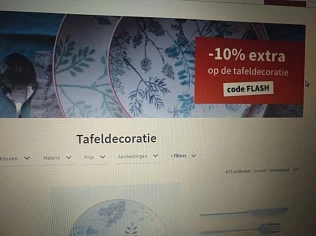 -10% extra voor tafeldecoratie bovenop de ree...