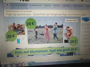 Foto op aluminium nu 20€ alle formaten tem 1...
