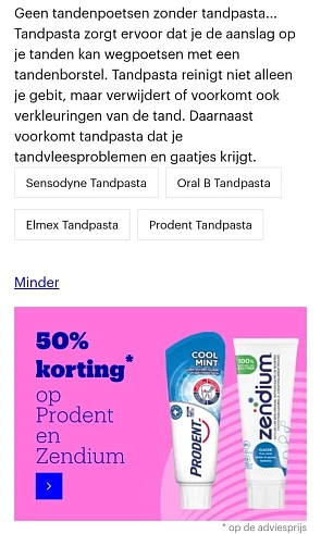 bol.com 50% korting op prodent en zendium