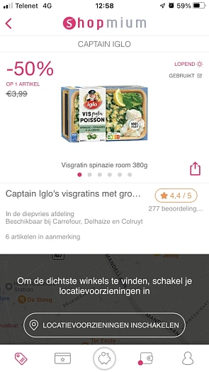 Bij spar gekocht 1+1 gratis met extra kaart e...