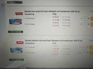 -50% op blikken Renske natvoer voor hond. Nu...